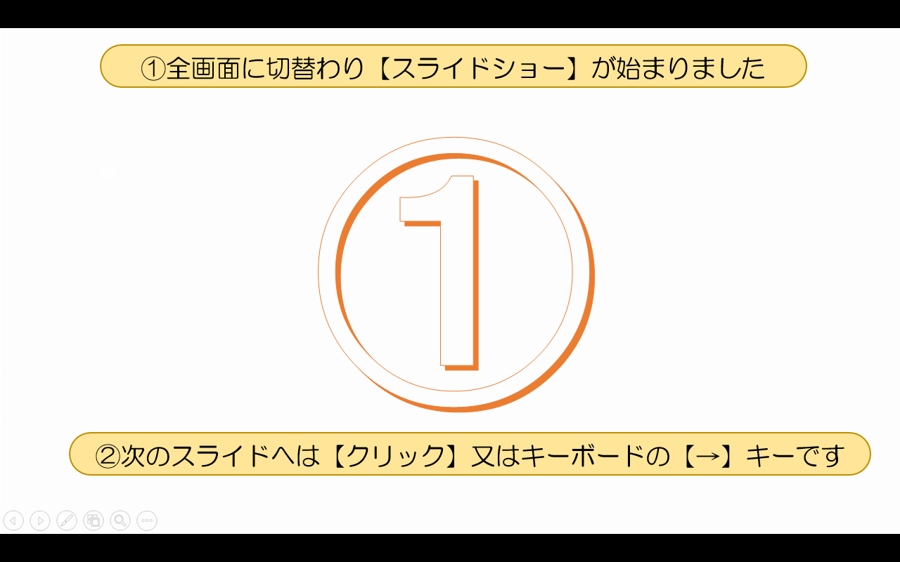 次のスライドへは【クリック】